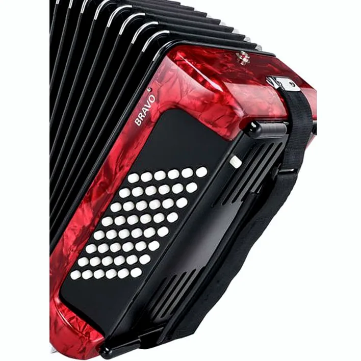 Test approfondi de l’accordéon Hohner Bravo II 48 Red silent key